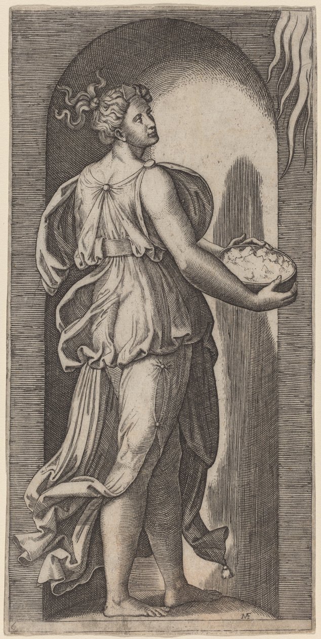 Håber af Marcantonio Raimondi after Raphael