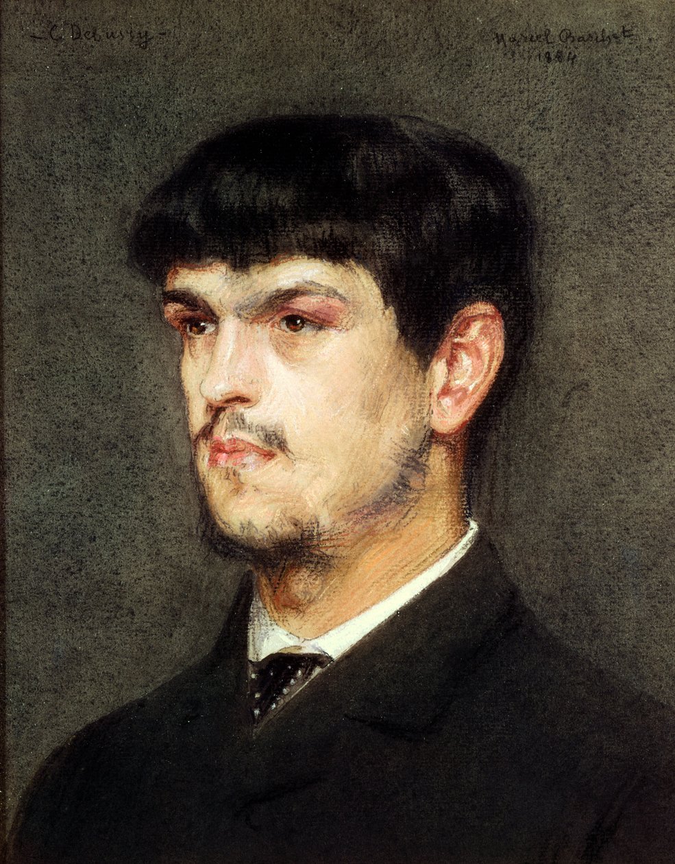 Claude Debussy i Rom, 1884 (pastel på papir) af Marcel Andre Baschet