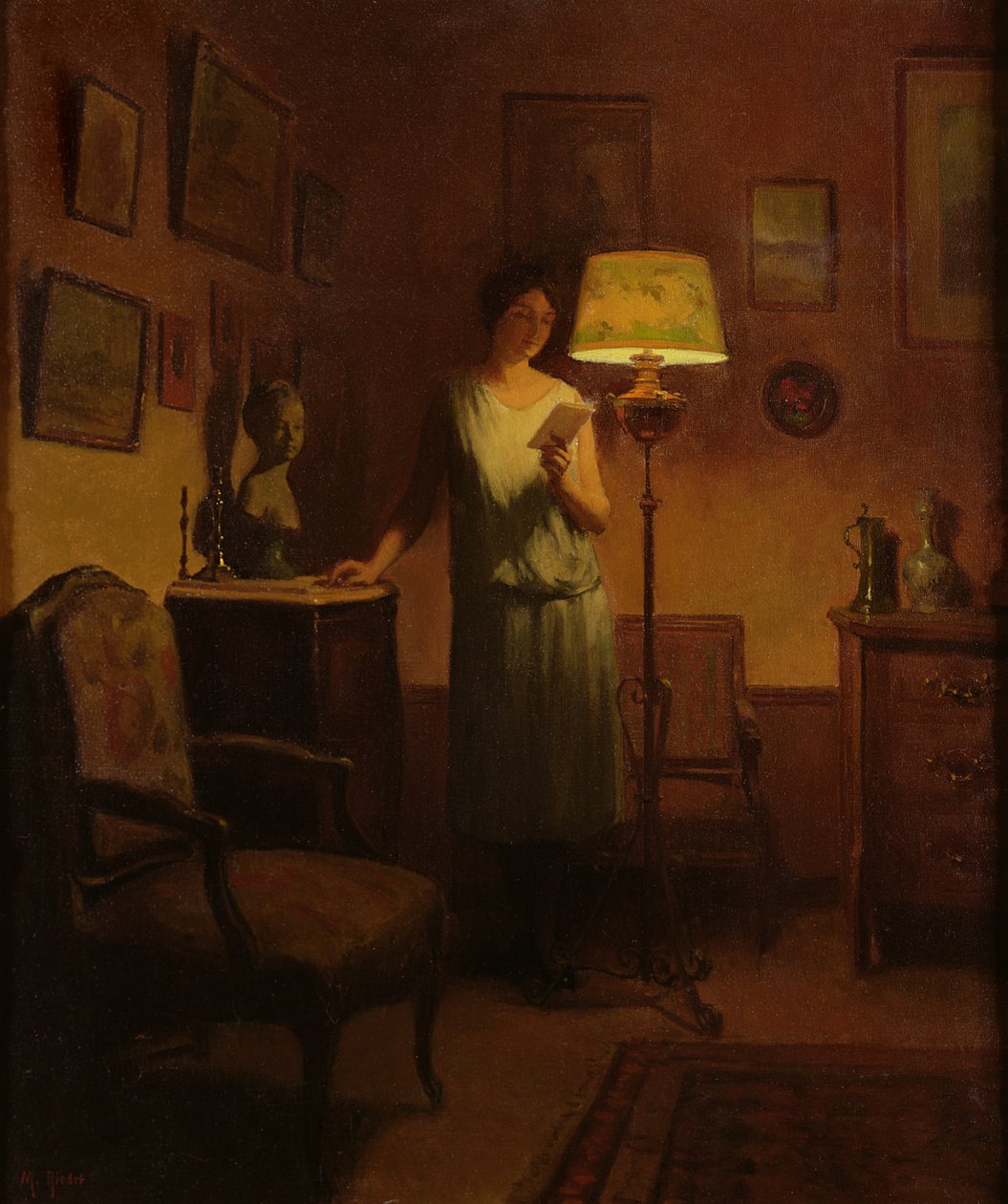 Dame i et interiør af Marcel Rieder