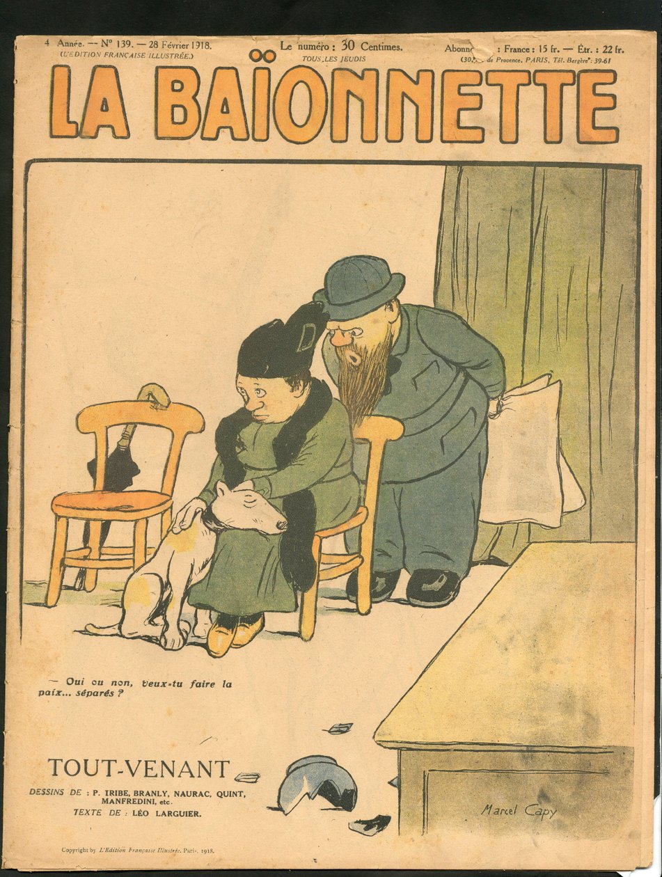 Cover af "" La Baionnette"", Satirical en Colours af Marcel Amable O.L. Capy