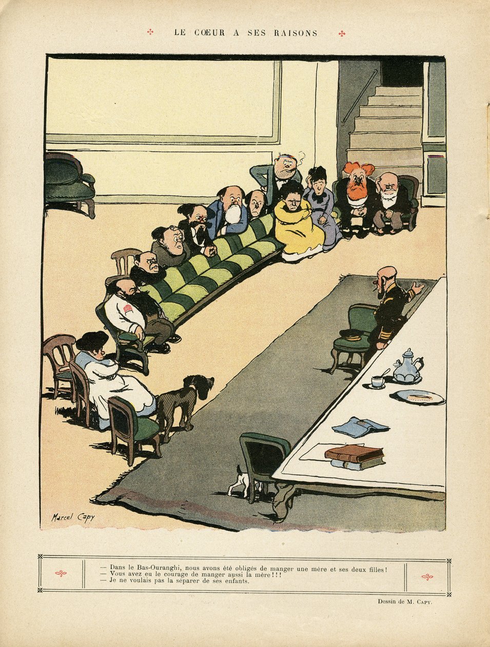 Illustration af Marcel Capy (1865-1941) i Le Rire af Marcel Amable O.L. Capy