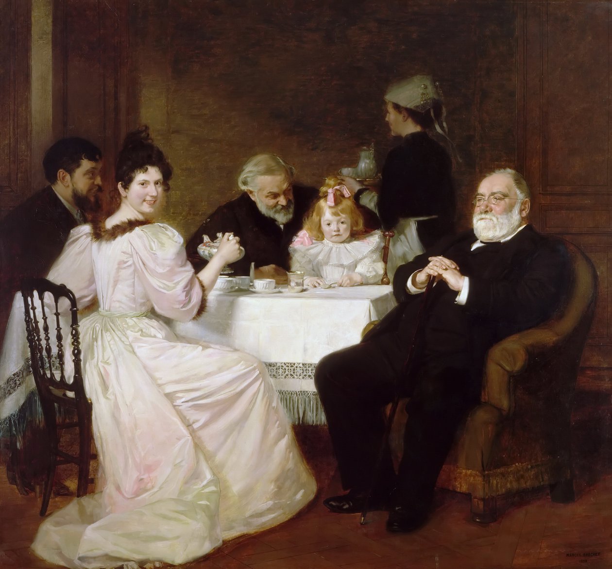 Familiesammenkomst i Madame Adolphe Brissons hjem af Marcel Andre Baschet