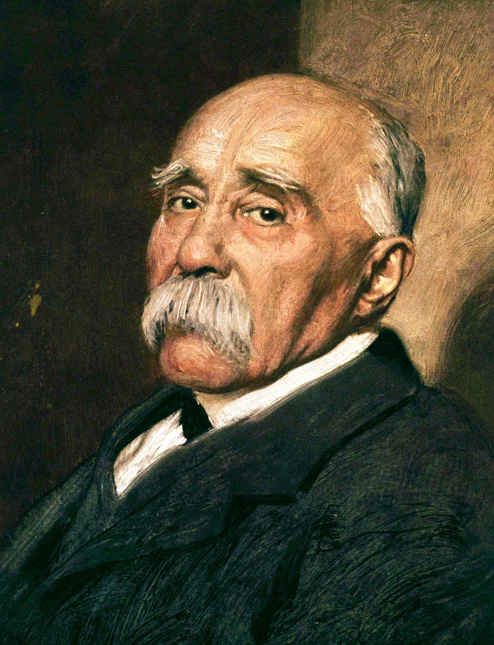 Den franske premierminister Georges Clemenceau (1841-1929) ca. 1920 (olie på lærred) af Marcel Andre Baschet