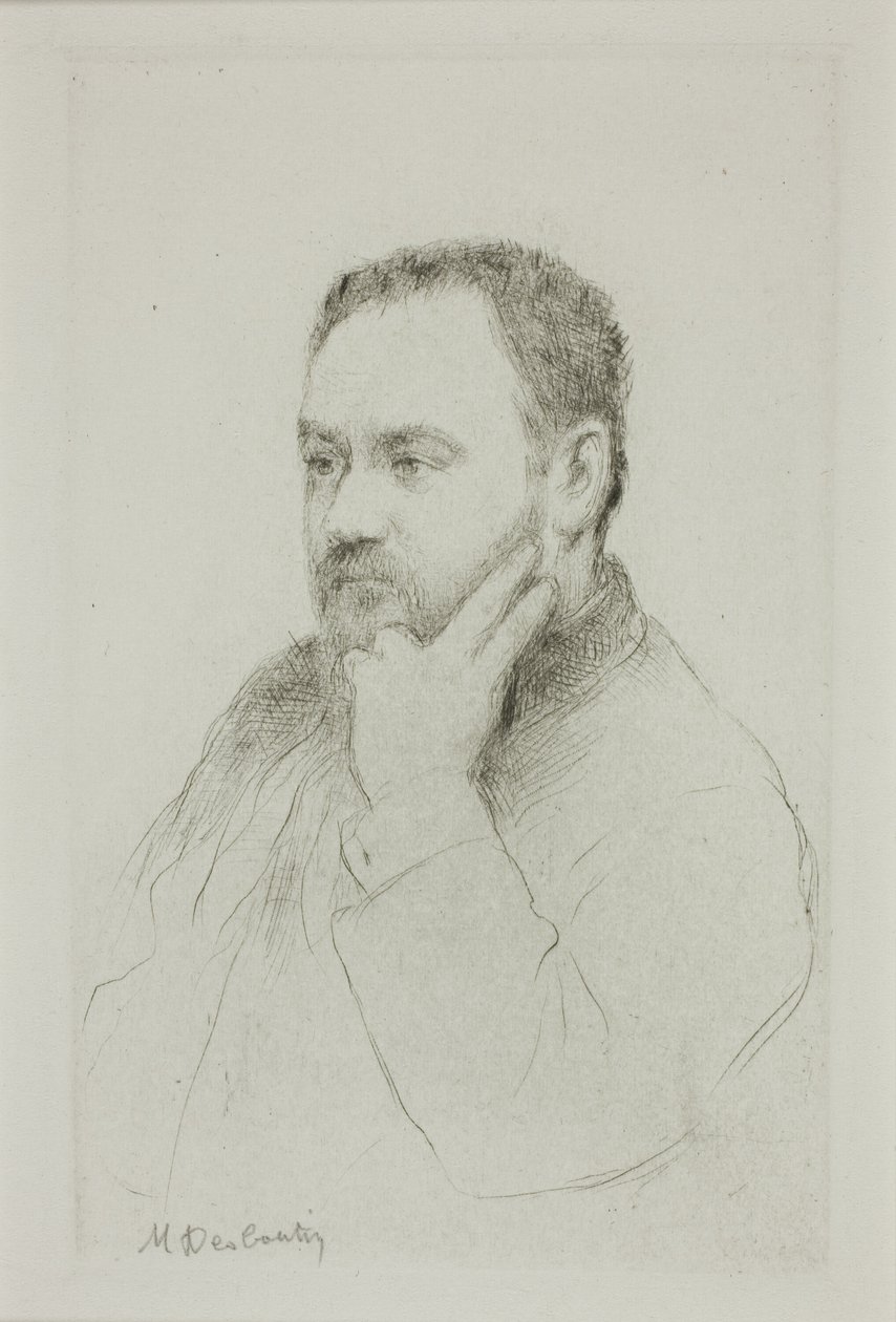 Portræt af Emile Zola af Marcellin Gilbert Desboutin