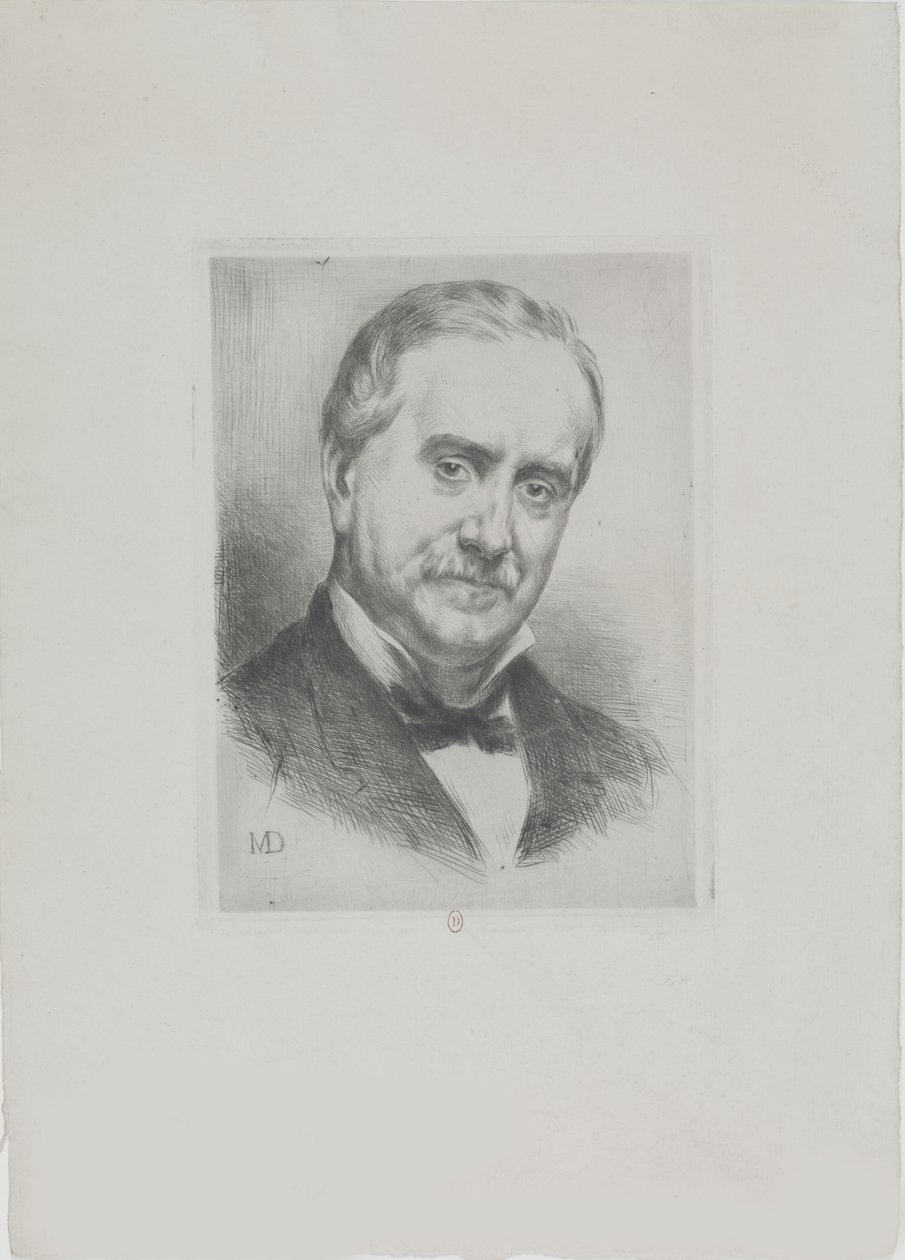 Portræt af Paul Durand-Ruel 1831-1922, 1882. af Marcellin Gilbert Desboutin