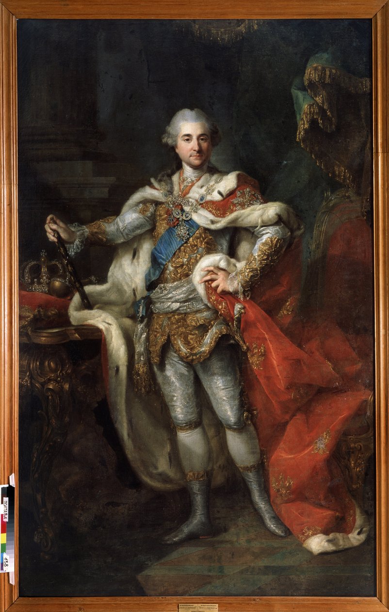 Portræt af Stanislaw II August Poniatowski, konge og storhertug af det polsk-litauiske Commonwealth (1732-1798), ca. 1790 (olie på lærred) af Marcello Bacciarelli
