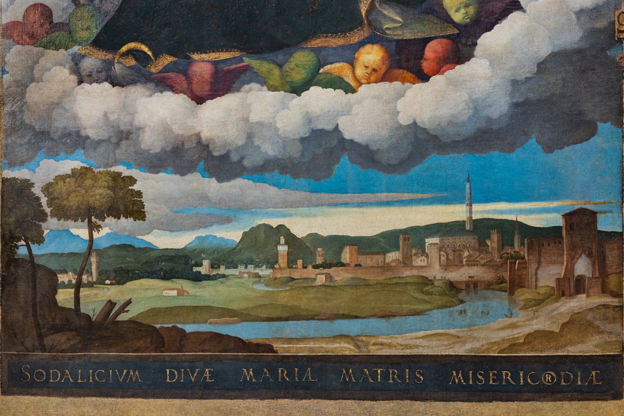 Detalje af byen Vicenza af Marcello Fogolino