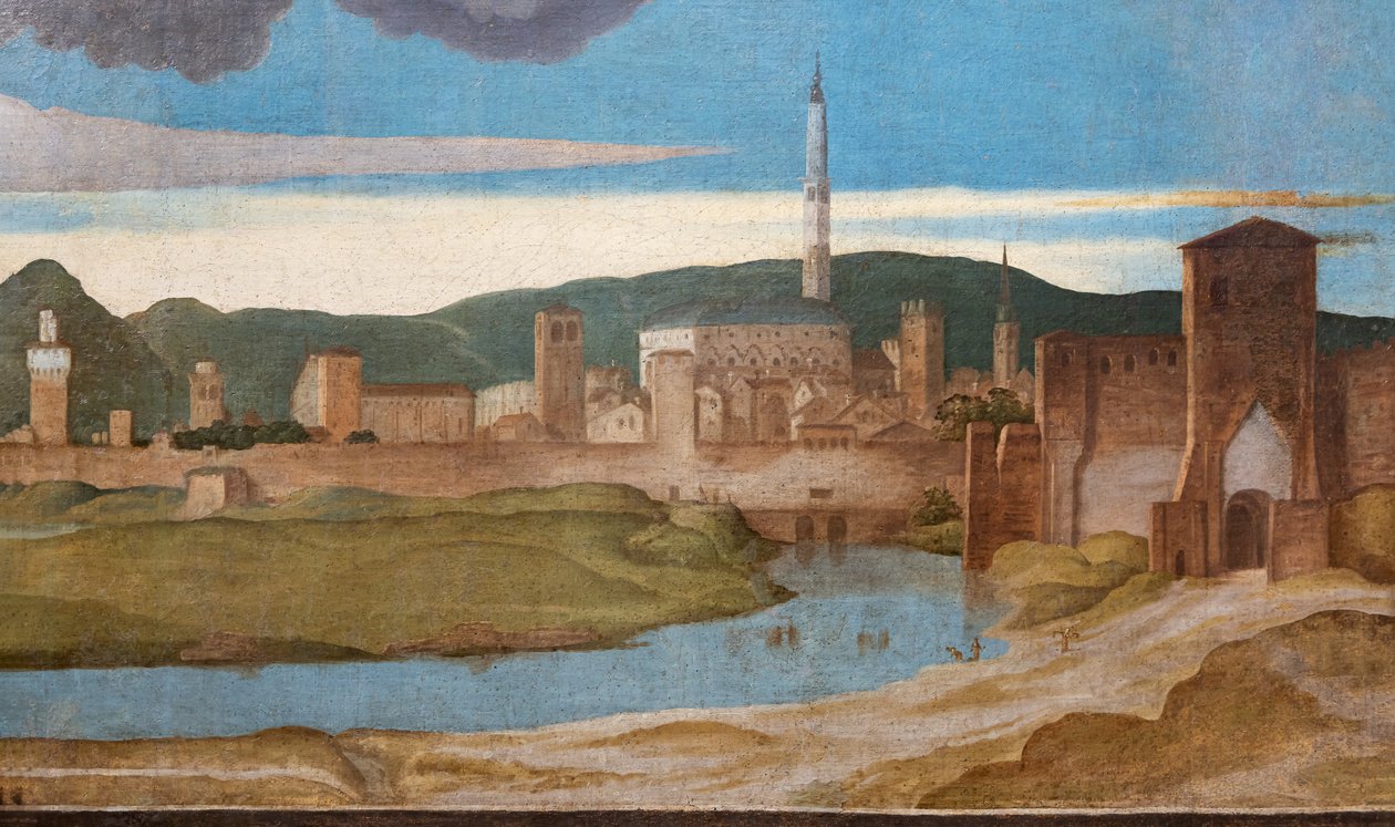 Detalje af byen Vicenza af Marcello Fogolino