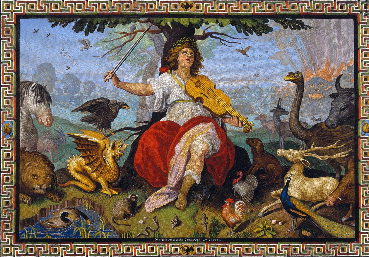 "Orpheus" mosaik af Marcello Provenzale (1577-1639) 1618 af Marcello Provenzale
