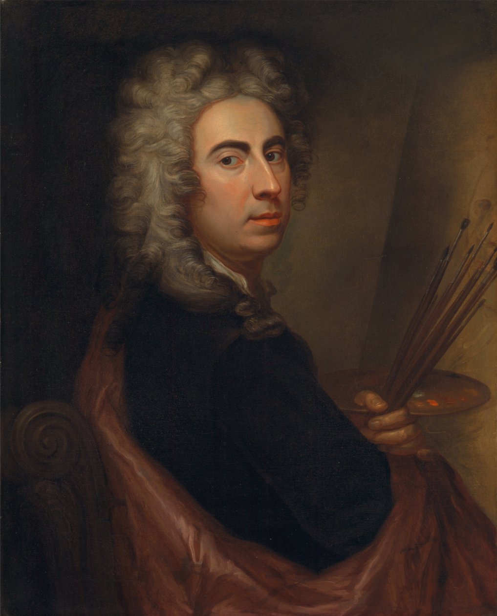 Selvportræt (ca. 1700) af Marcellus the Elder Laroon