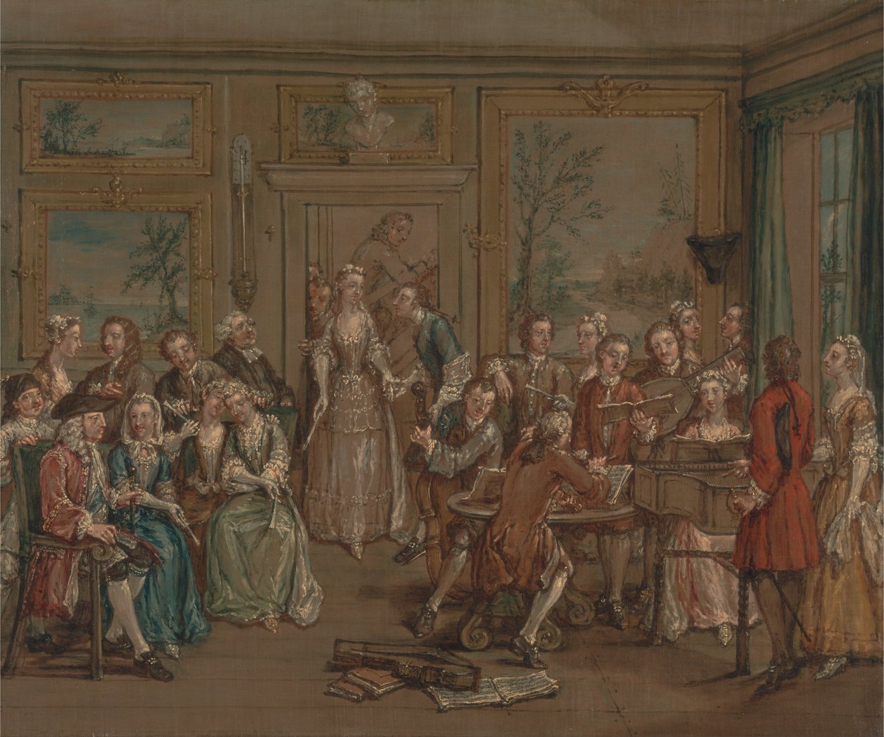Musikalsk samtale af Marcellus Laroon the Younger