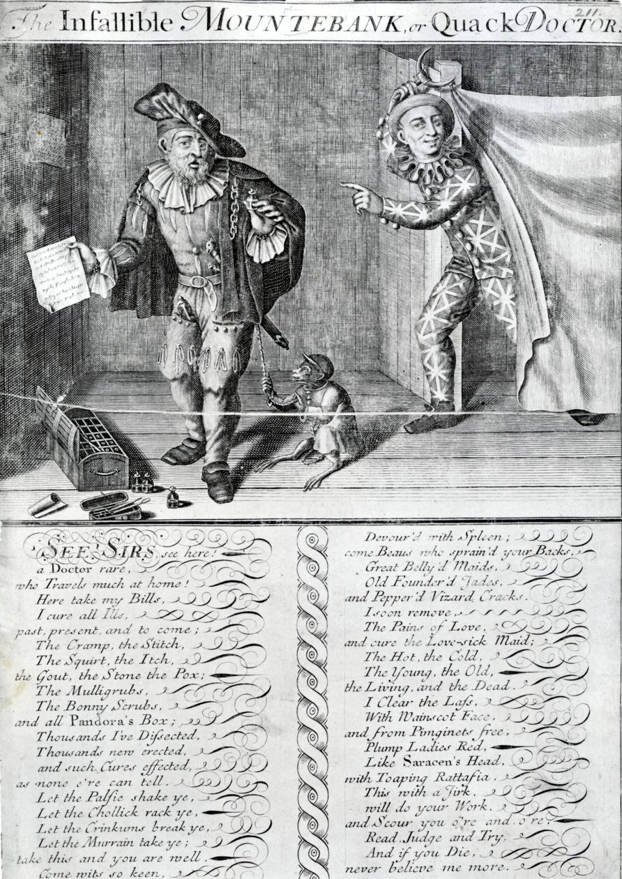 Den ufejlbarlige Mountebank eller Quack Doctor, 1688-1705 af Marcellus the Elder Laroon