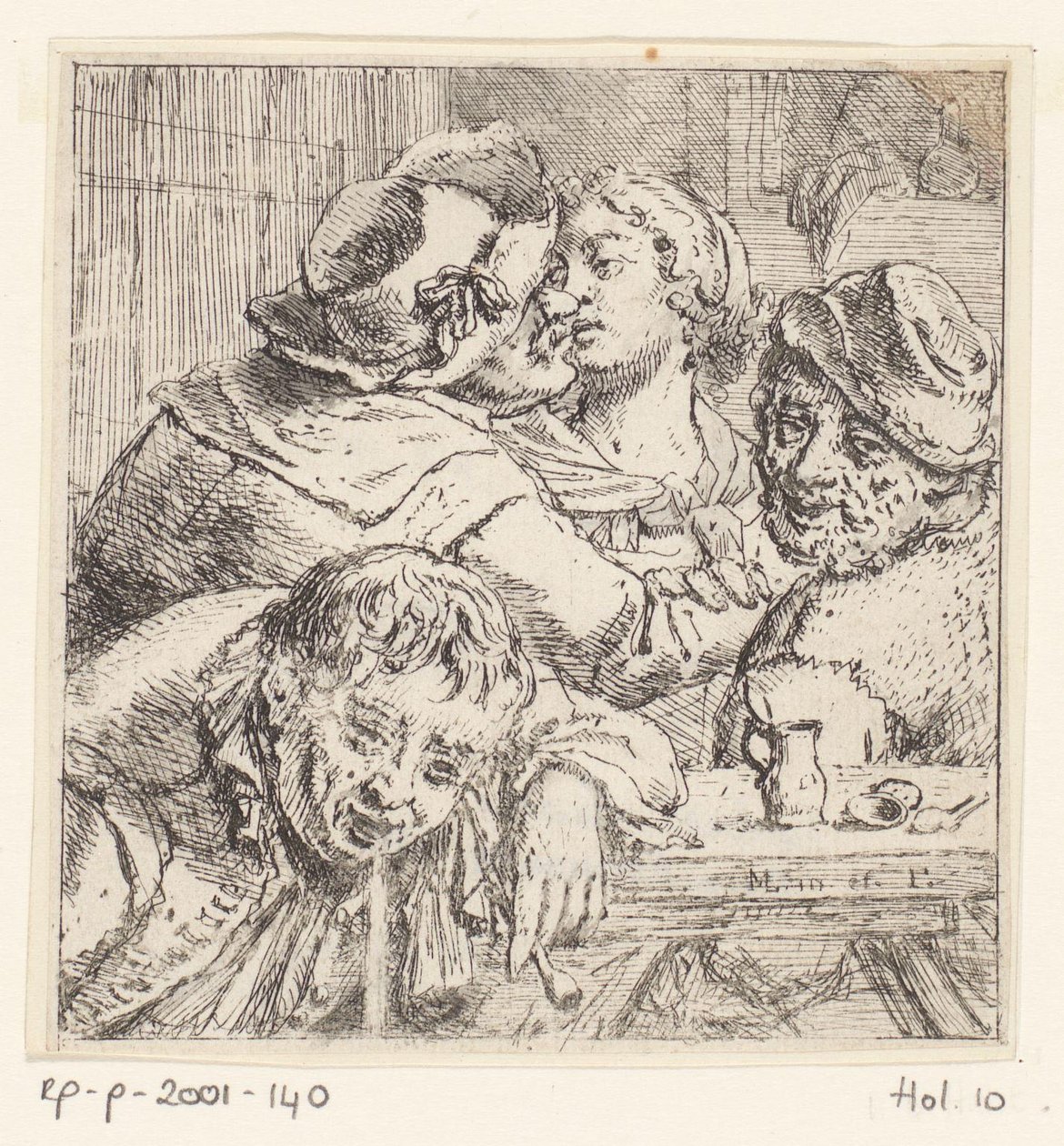 Fire figurer i et krointeriør af Marcellus Laroon