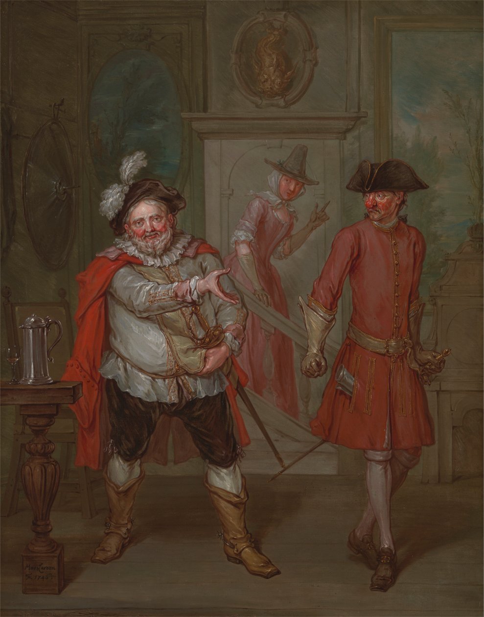 Scene fra Shakespeares "Henry IV, Part I" af Marcellus Laroon the Younger