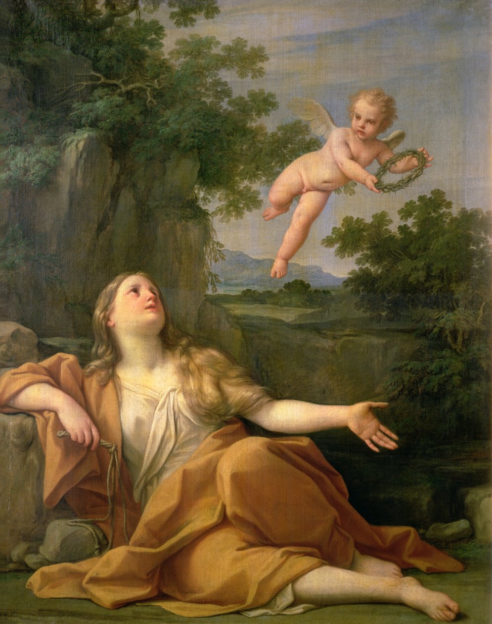 angrende Maria Magdalene, 1700-05 af Marcantonio Franceschini