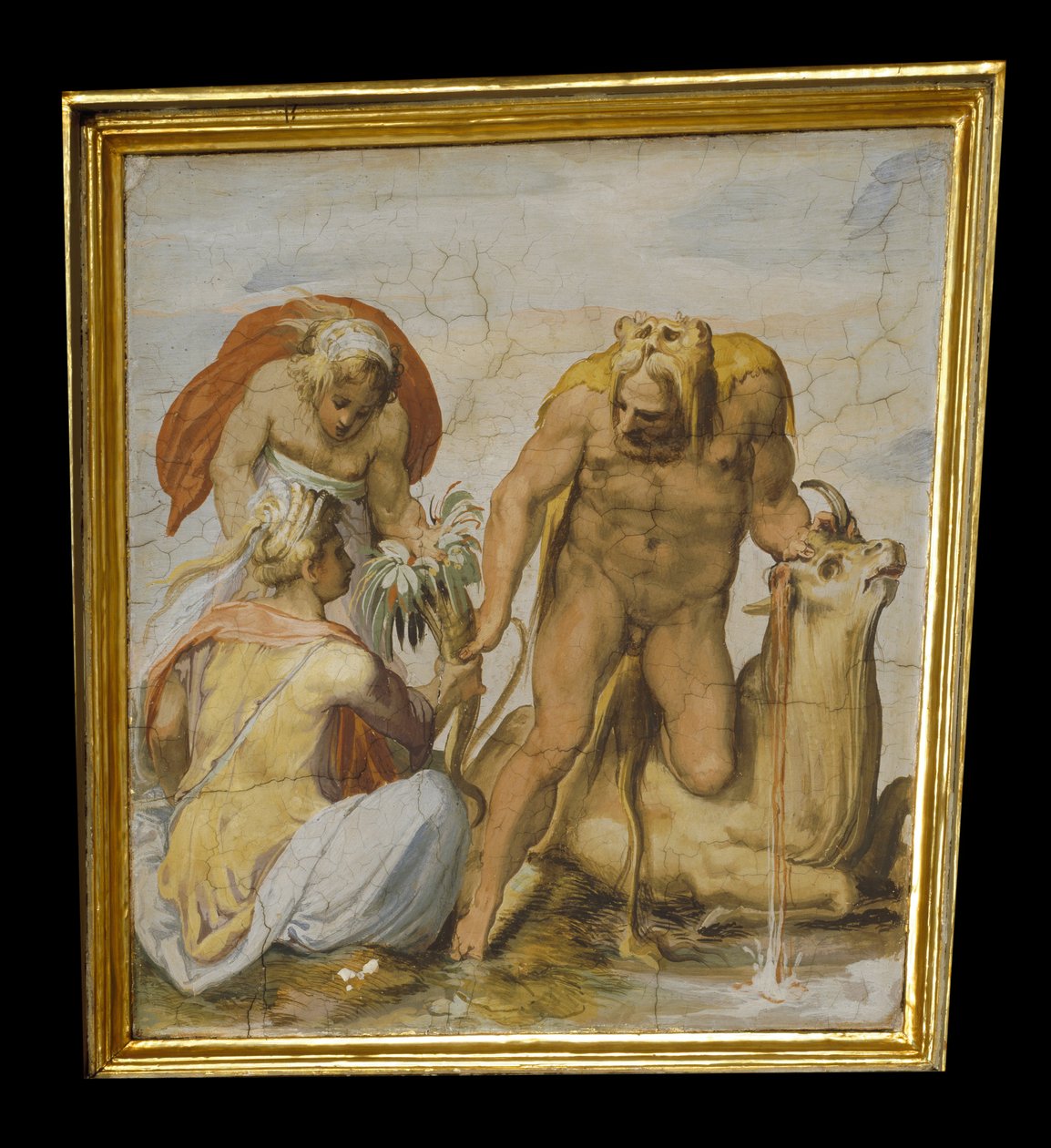 Hercules dræber tyren fra Kreta af Marco Marchetti from Faenza