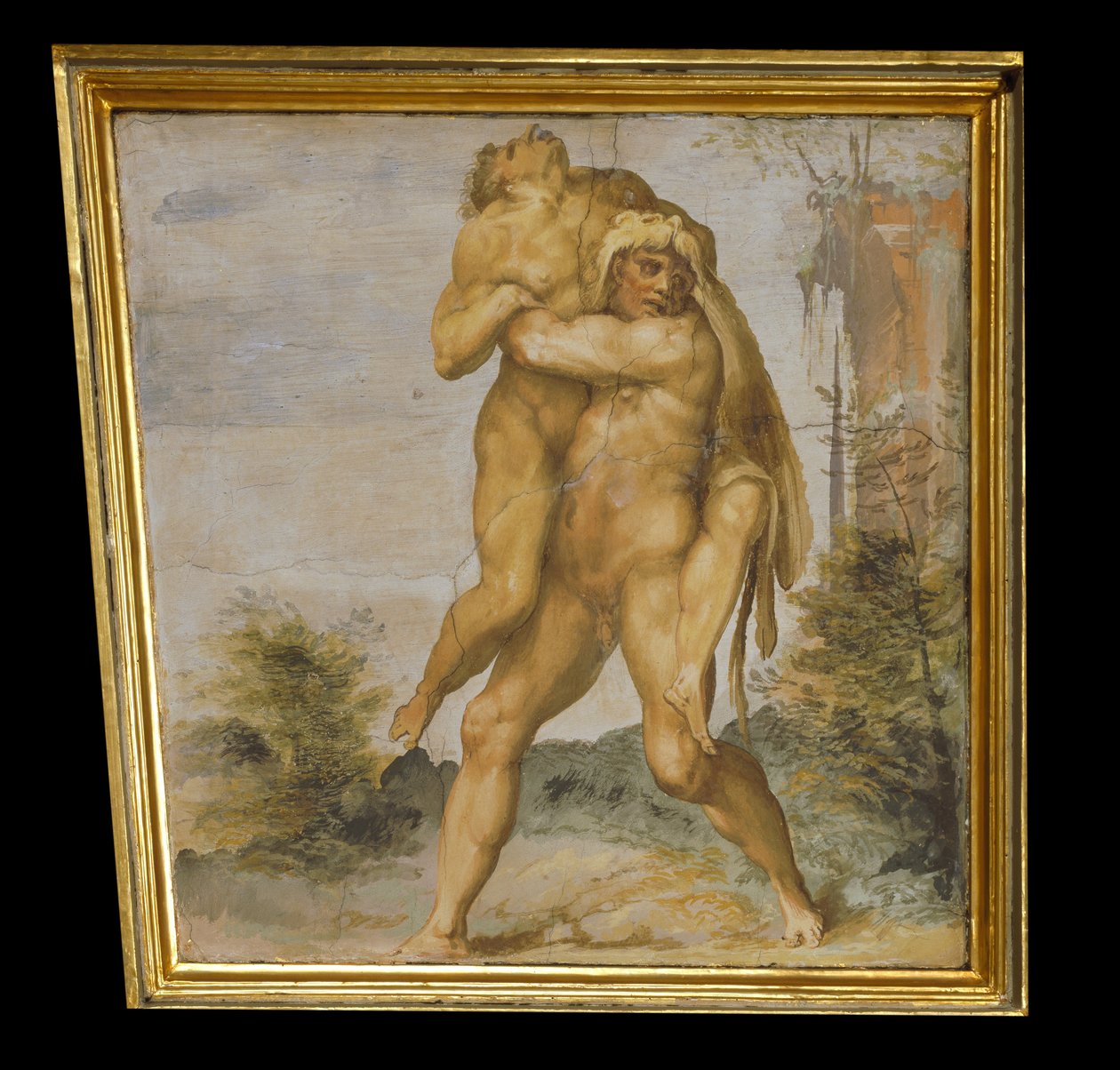 Hercules kvæler Antaeus af Marco Marchetti from Faenza