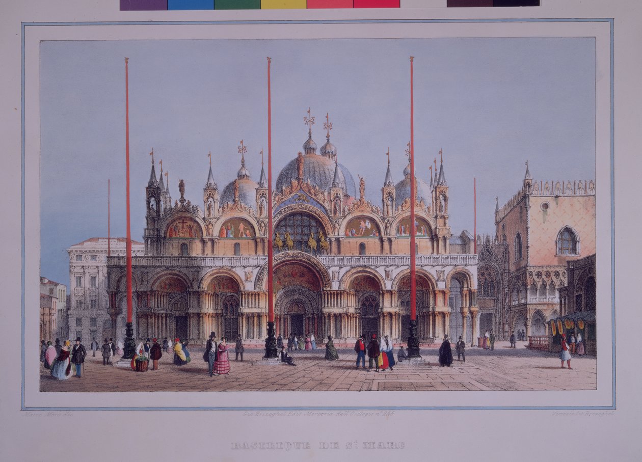 San Marco, Venedig, graveret af Brizeghel af Marco Moro