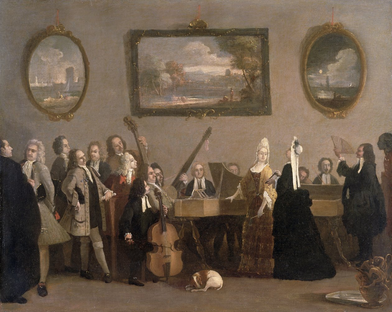 Genhør af en opera, ca. 1709 af Marco Ricci
