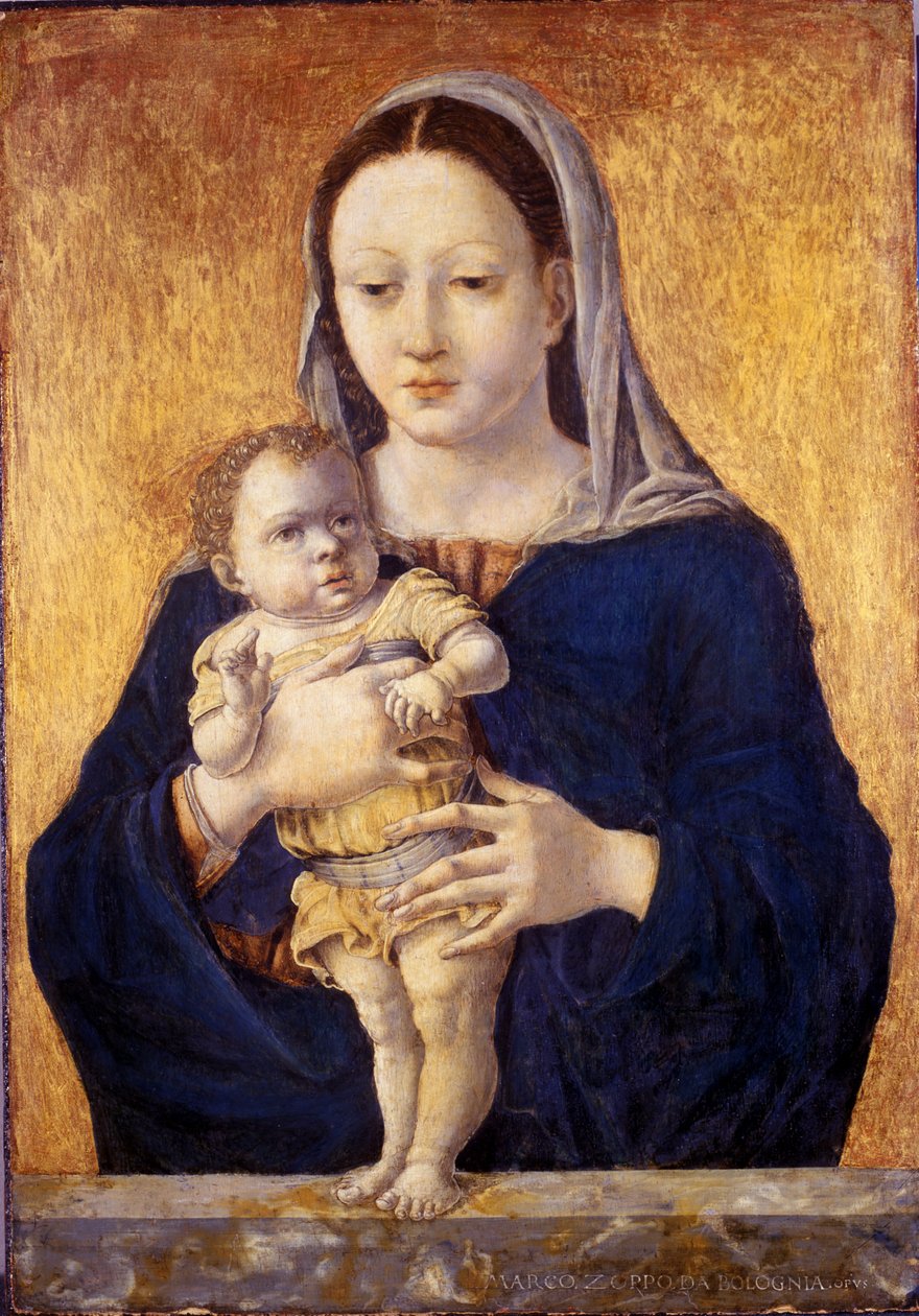 Madonna og barn, ca. 1465 (tempera på træ) af Marco Zoppo