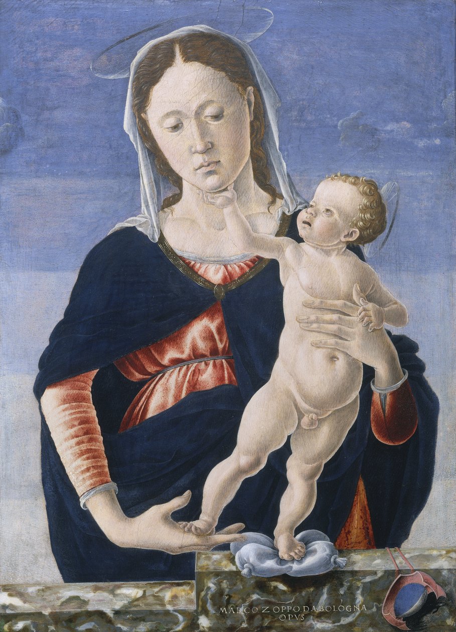 Madonna og barn, ca. 1467-8 (tempera på poppelpanel) af Marco Zoppo
