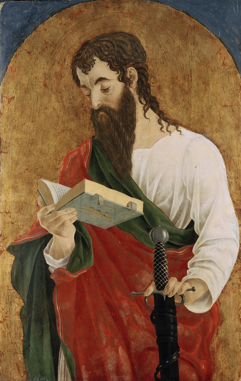 St Paul, 1468 (tempera og forgyldning på panel) af Marco Zoppo