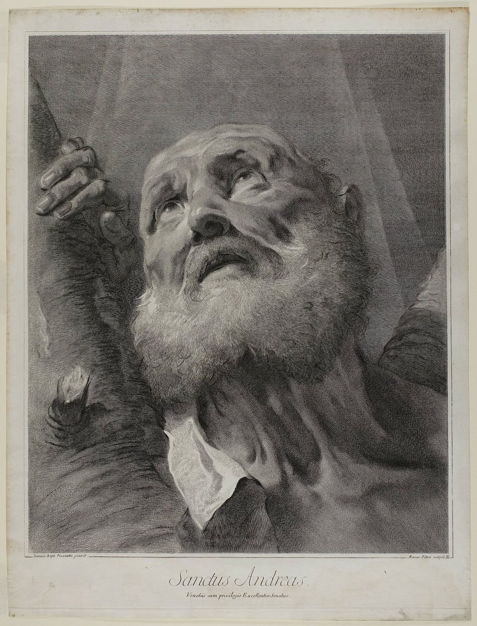 Sankt Andreas, fra Den hellige familie og de tolv apostle af Marco Alvise Pitteri