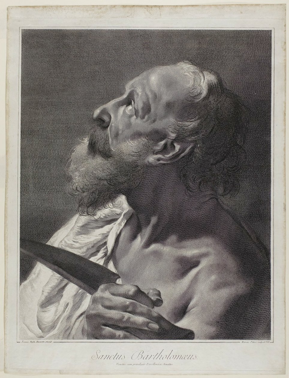 Sankt Bartholomæus, fra Den hellige familie og de tolv apostle af Marco Alvise Pitteri