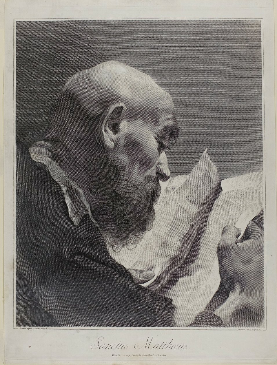 Matthæus, fra Den hellige familie og de tolv apostle af Marco Alvise Pitteri