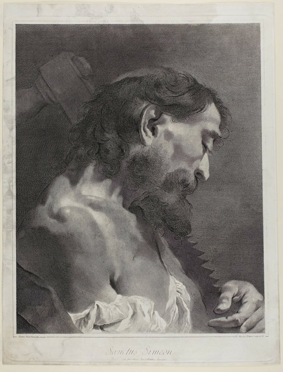 Sankt Simon, fra Den hellige familie og de tolv apostle af Marco Alvise Pitteri