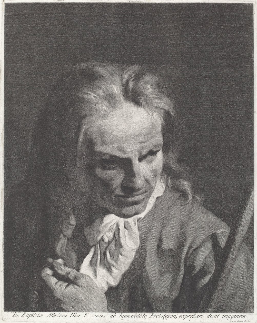 En gentleman pilgrim med en rosenkrans af Marco Alvise Pitteri after Giovanni Battista Piazzetta