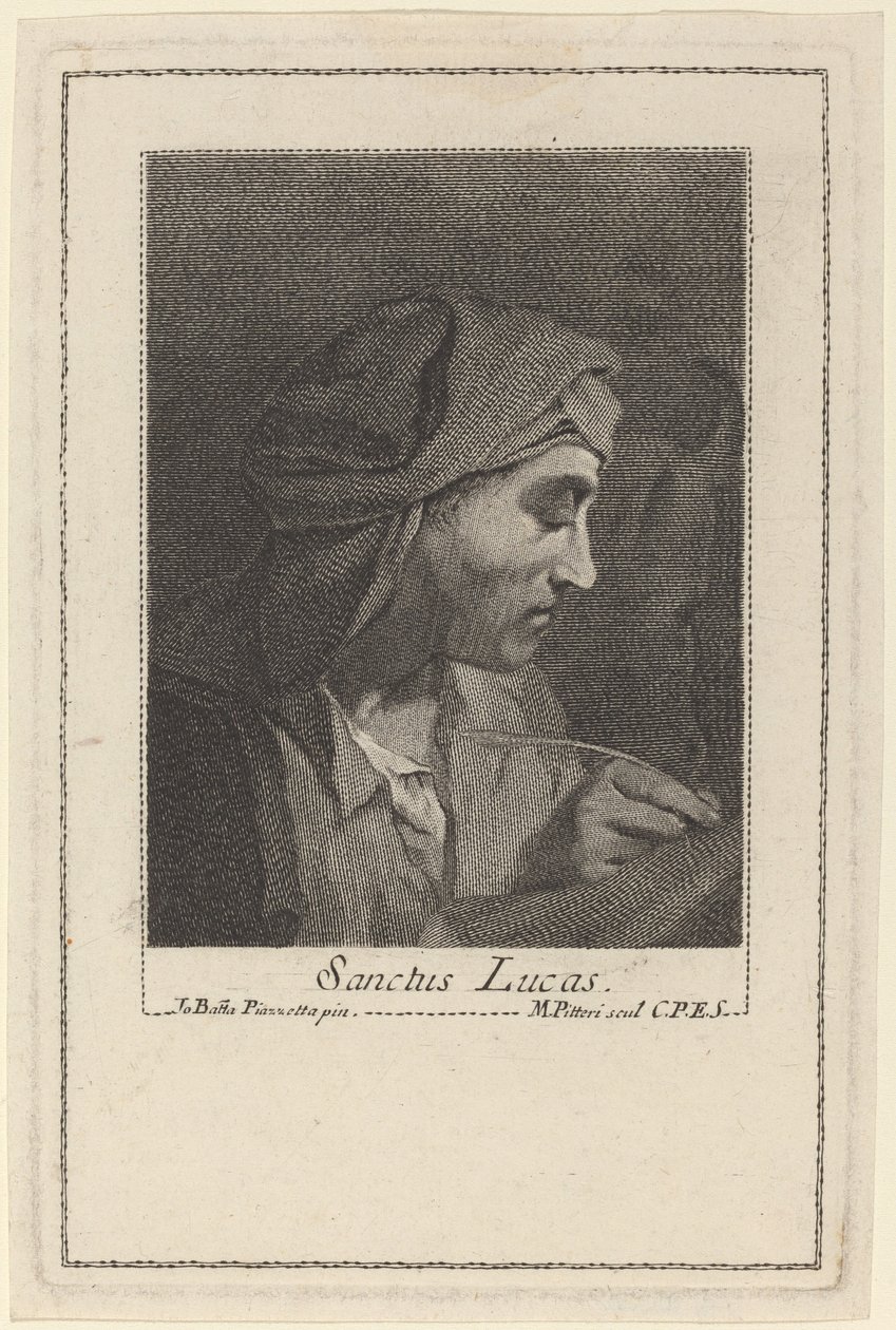 St. Luke af Marco Alvise Pitteri after Giovanni Battista Piazzetta