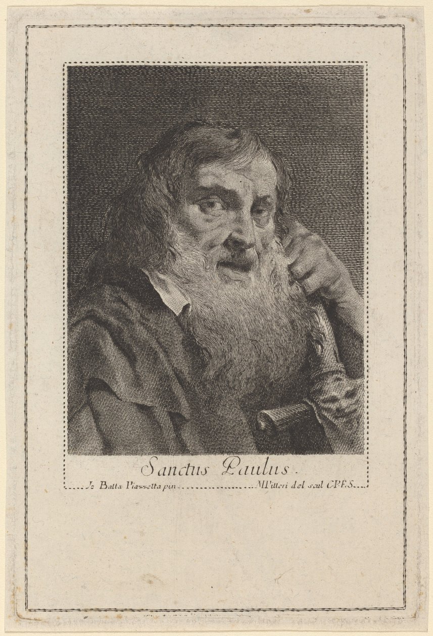 Sankt Paul af Marco Alvise Pitteri after Giovanni Battista Piazzetta
