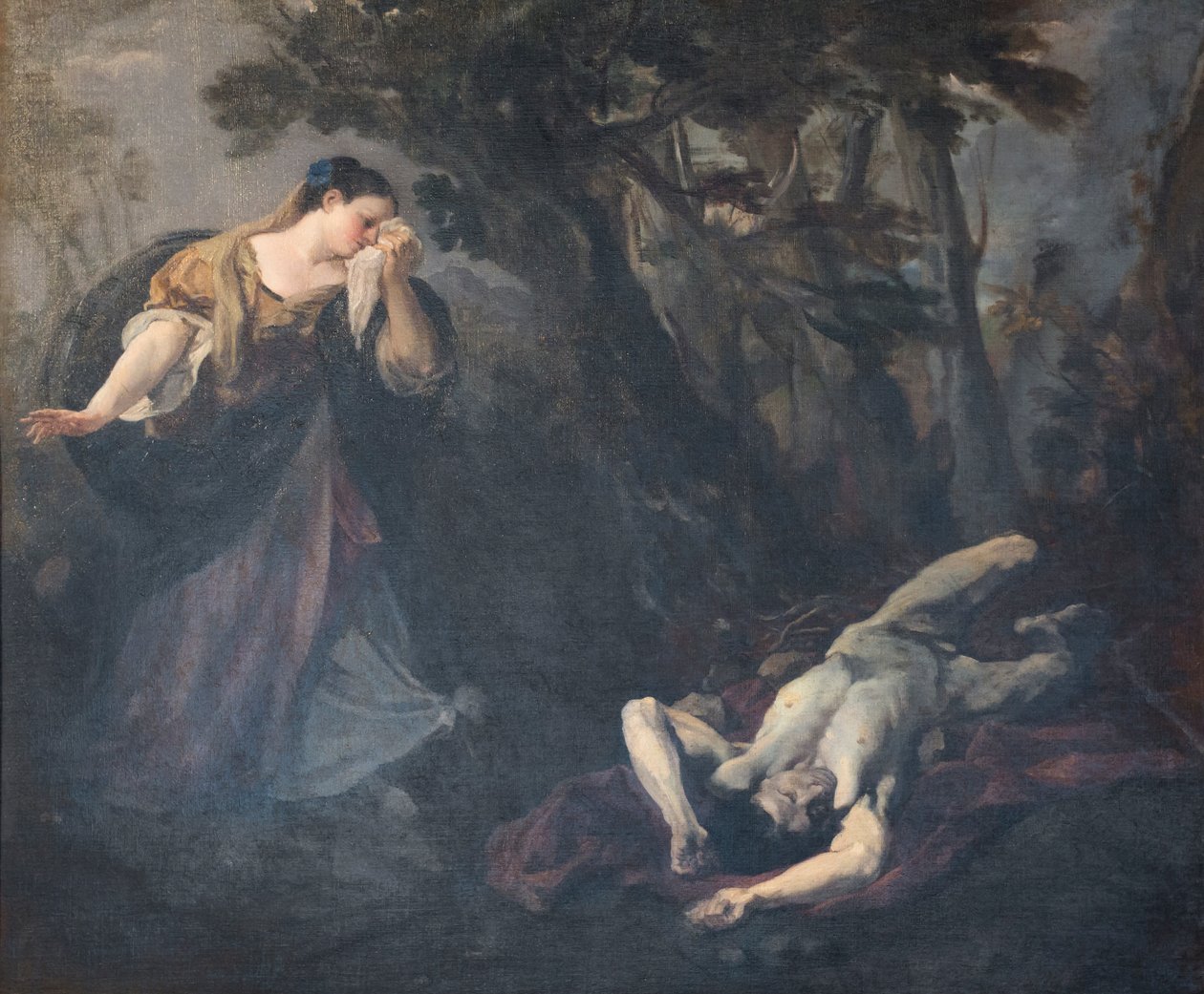St. Margaret af Cortona finder liget af sin elsker af Marco Benefial