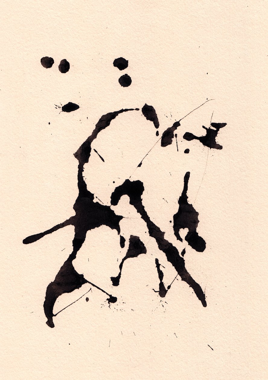 Blot, 2018 (blæk på papir) af Marco Campedelli