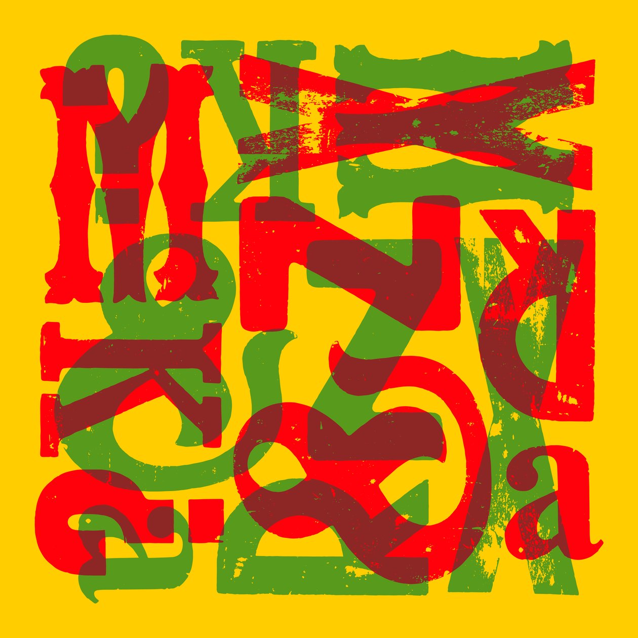 Texture Brasil, 2016 (trætypetryk) af Marco Campedelli