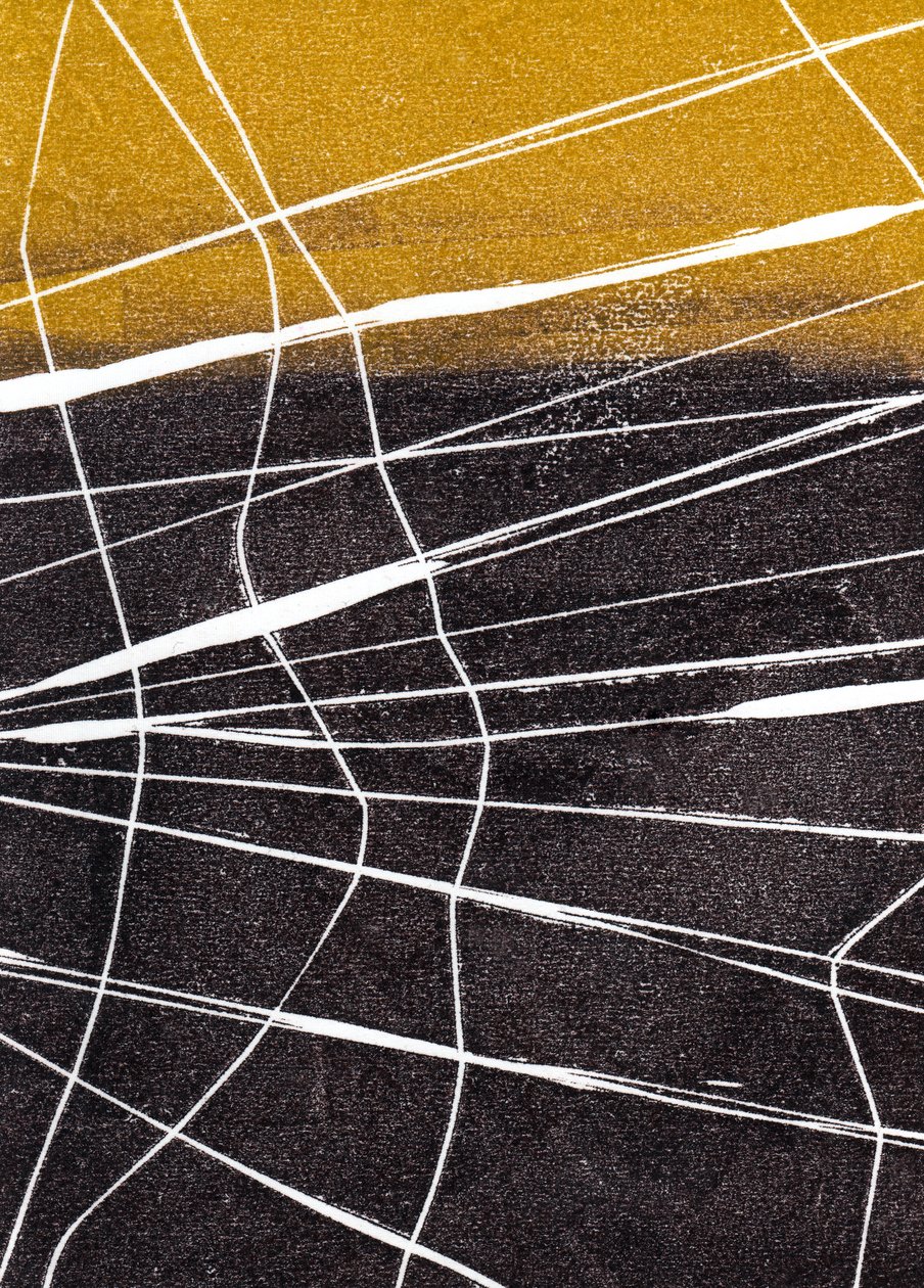 Uden titel, 2024 (linoleum på papir) af Marco Campedelli