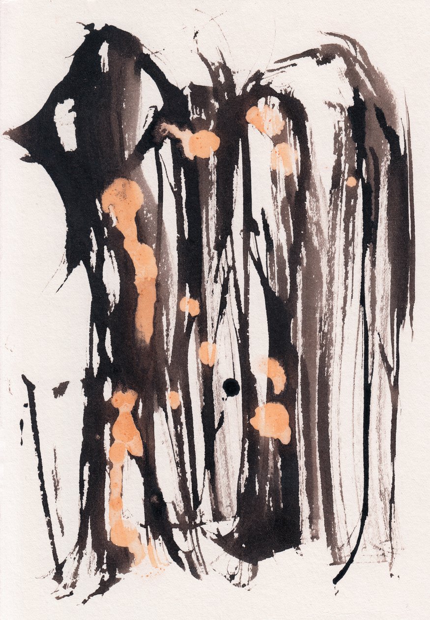 Wabi Sabi, 2018 (blæk og blegemiddel på papir) af Marco Campedelli
