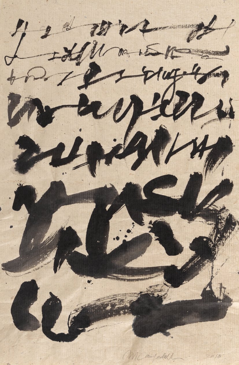 Wabi Sabi, 2018 (blæk på papir) af Marco Campedelli