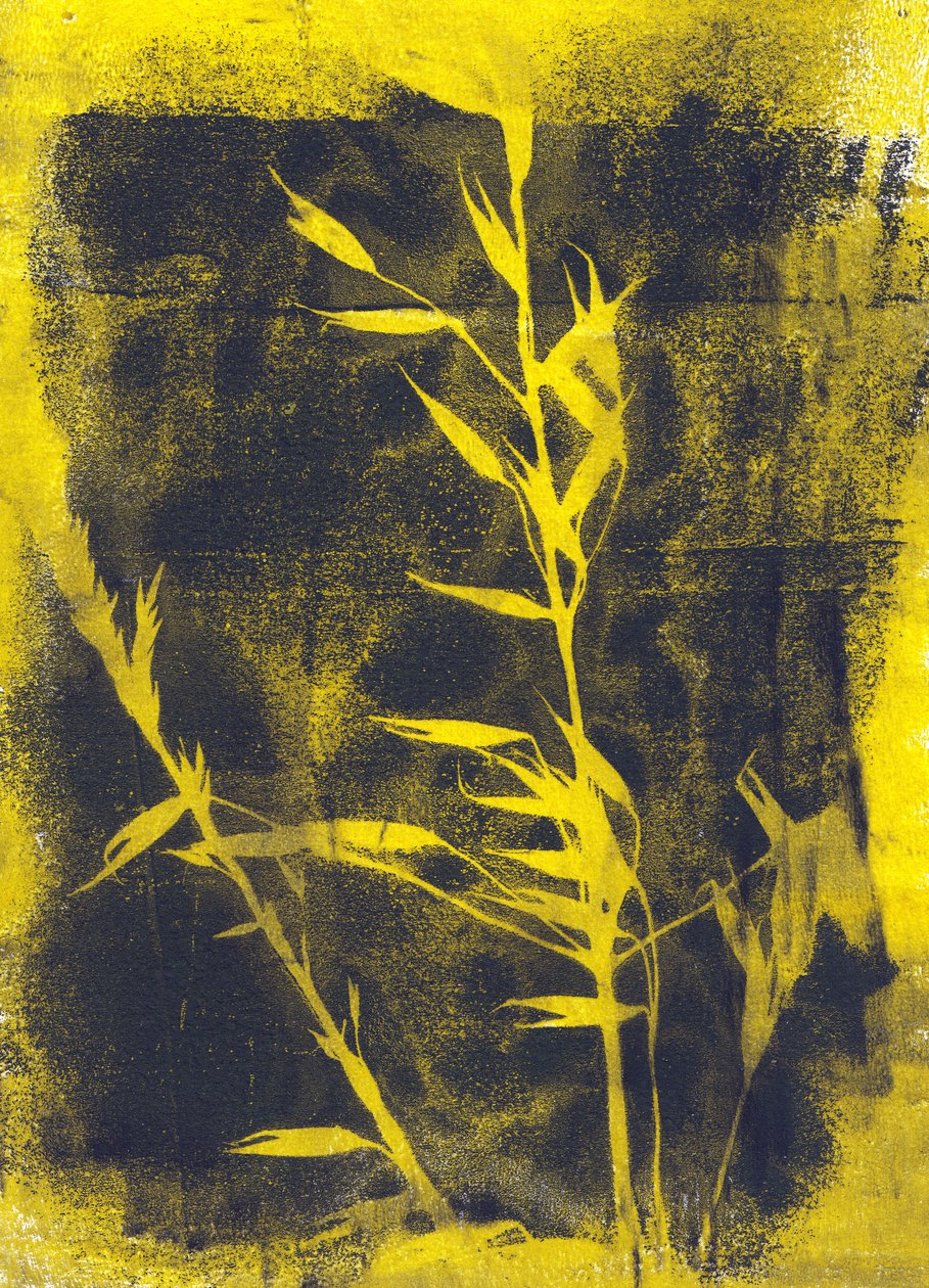 Gule blade, 2024 (monotypi) af Marco Campedelli