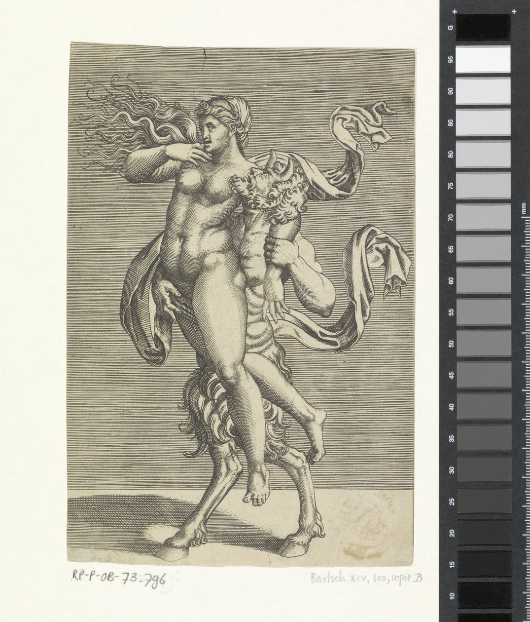 Satyr og nymfe af Marco Dente