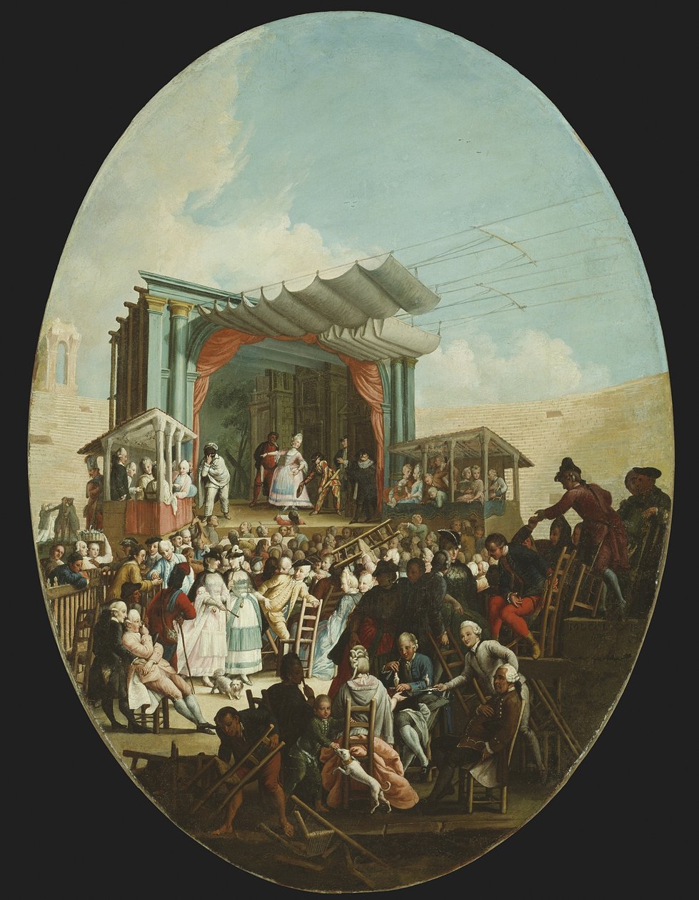 En italiensk komedie i Verona, 1772 af Marco Marcola