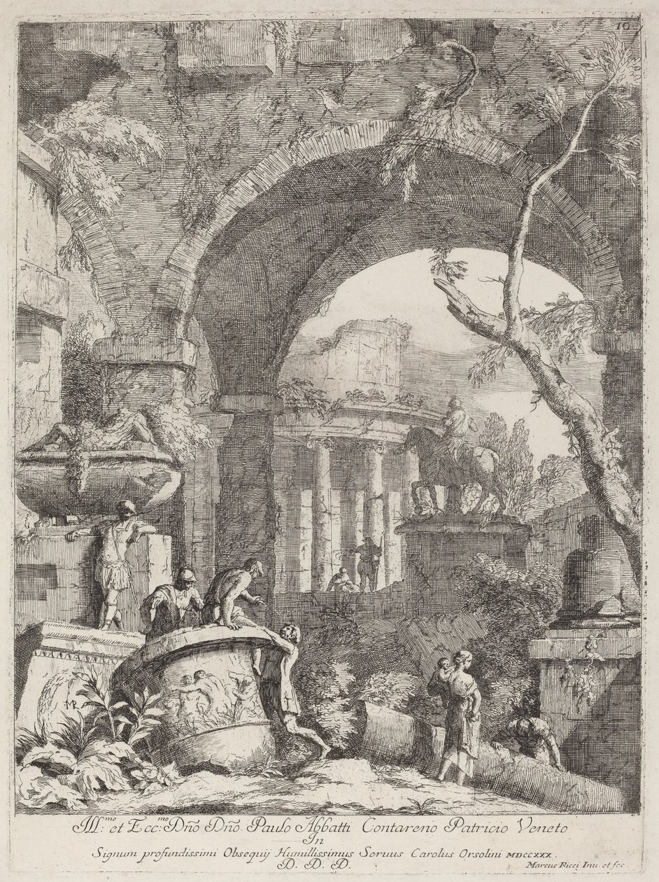 Capriccio: Ruiner af Marco Ricci