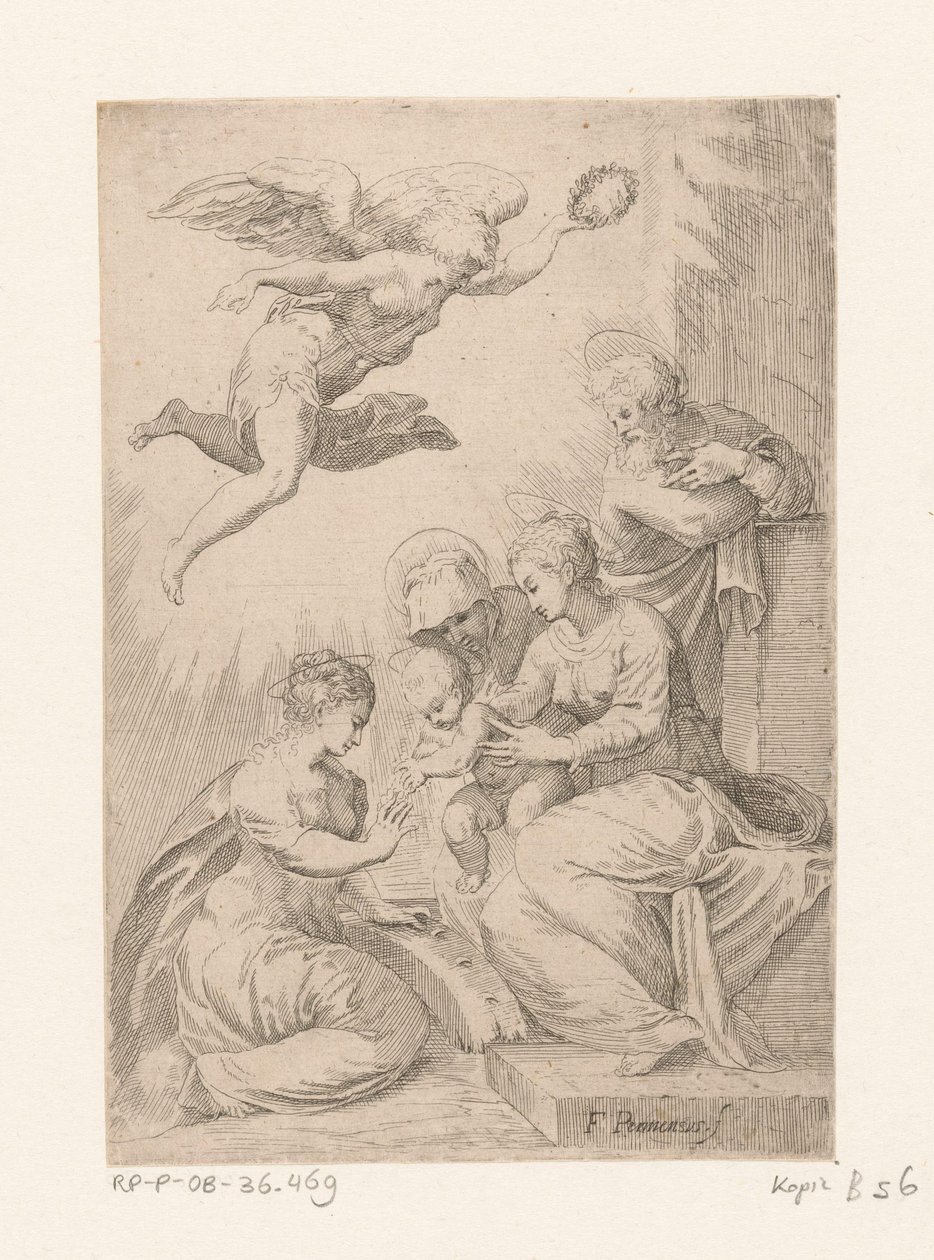 Saint Catherines mystiske ægteskab af Marco dell