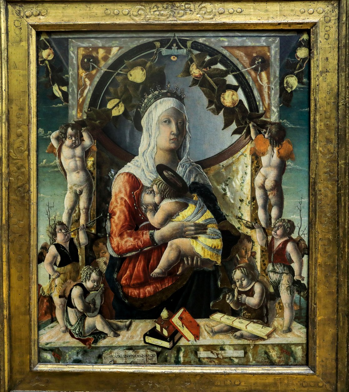 Jomfruen og barnet otte engle. 1455 (maleri) af Marco di Antonio di (1433 1478) Ruggero