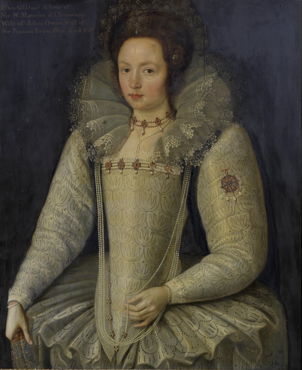 Portræt af Ellen eller Ellin Maurice (1578-1626) af Marcus Garret Gheeraerts the Younger