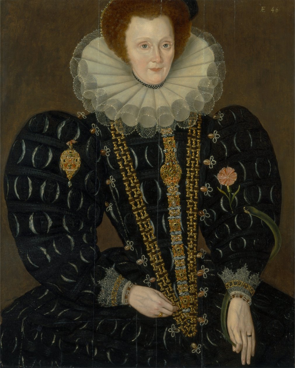En kvinde kaldet Lady Elizabeth Knightley af Marcus Garret Gheeraerts the Younger