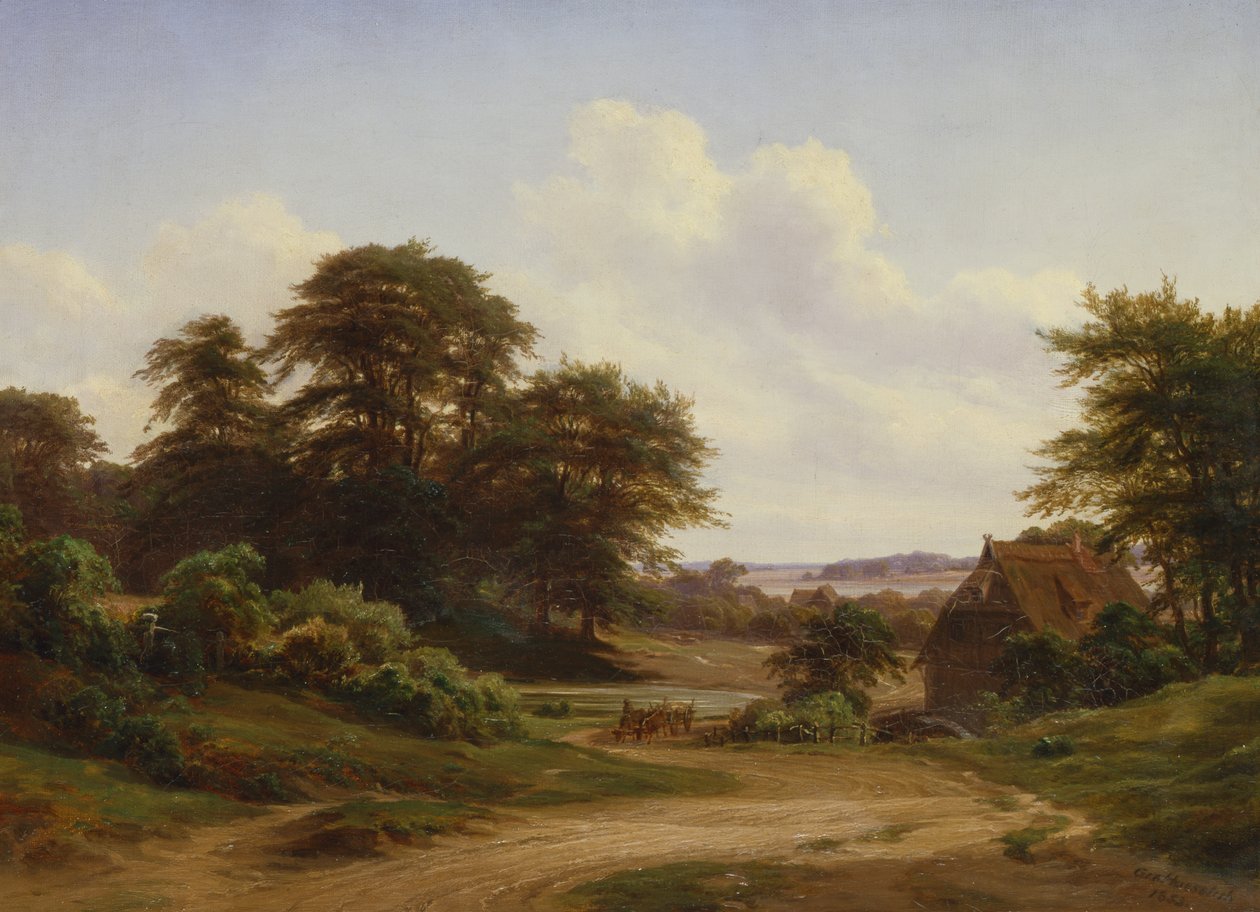 Gammel vandmølle i Reinbek, 1853 af Marcus Johann Haeselich