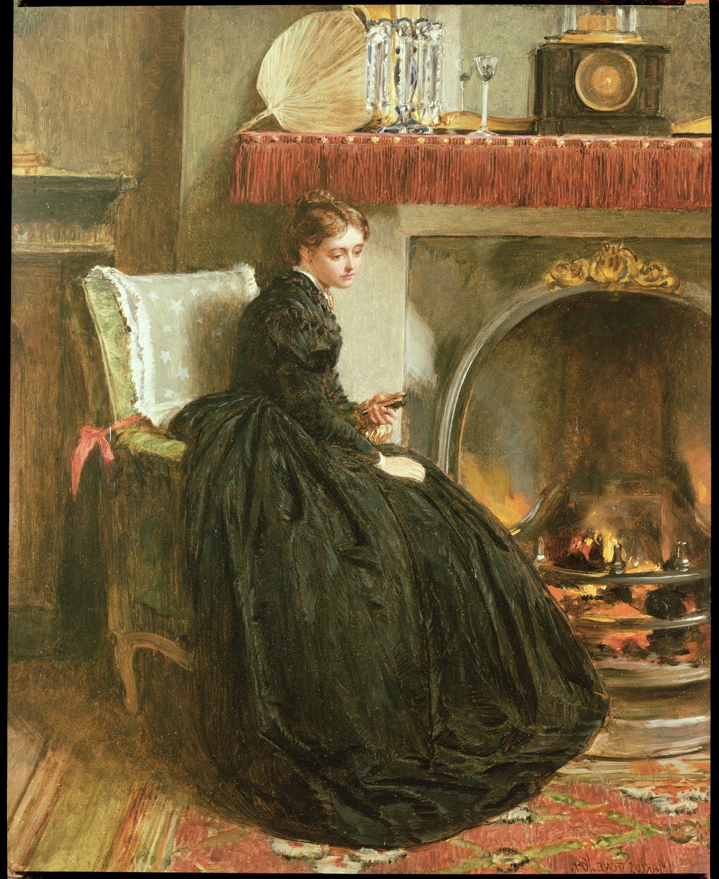 Lost in Thought, 1864 (olie i lærred) af Marcus Stone
