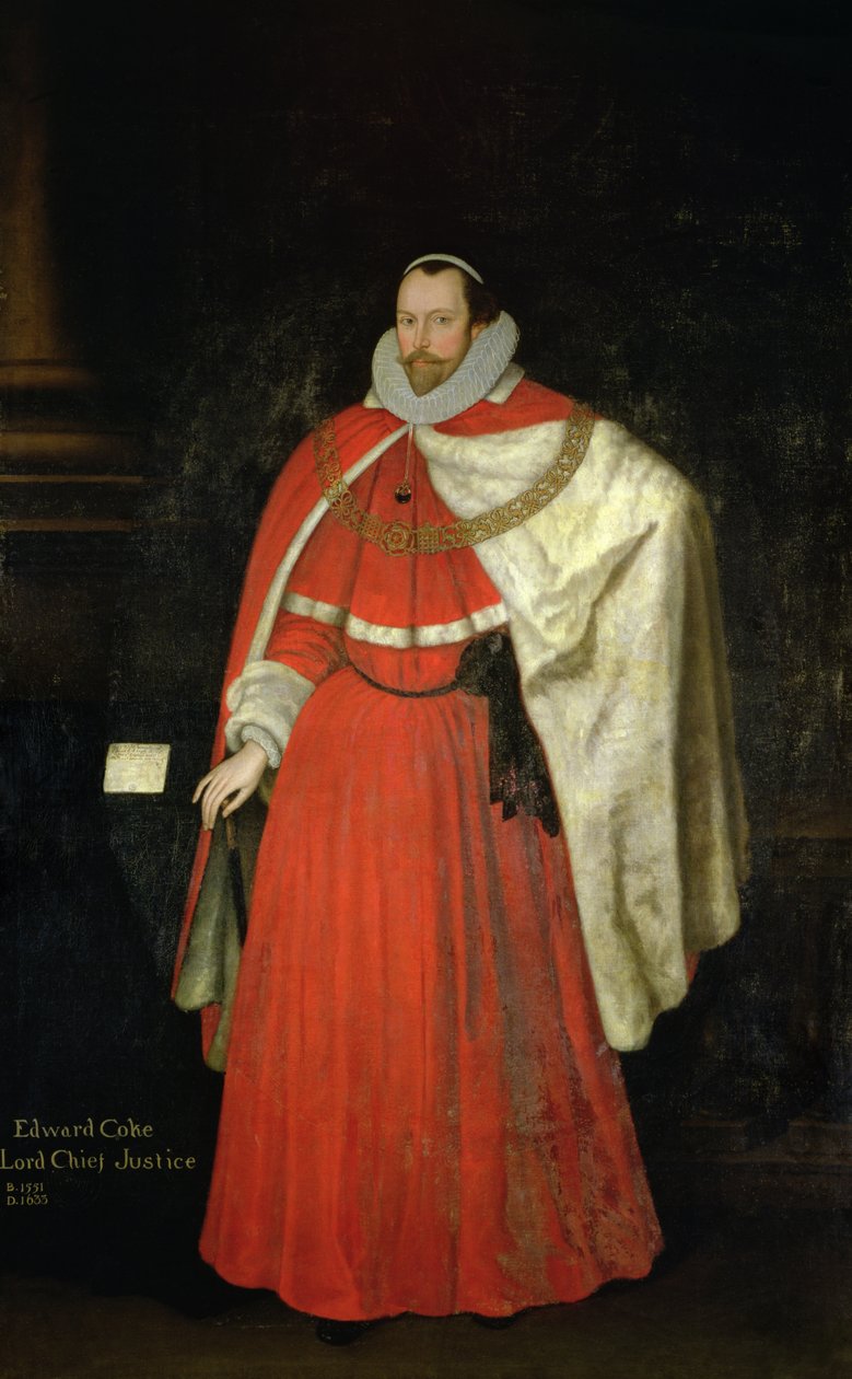 Edward Coke, Lord Chief Justice af Marcus Garret Gheeraerts the Younger